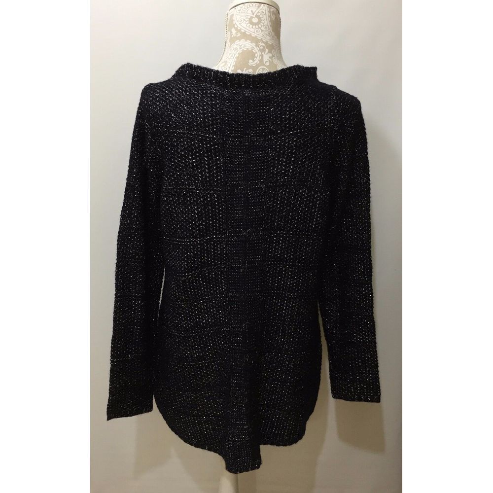 White House Black Sweater Shawl Set Women's Medium Black ‎ Long Sleeves - Picture 3 of 7